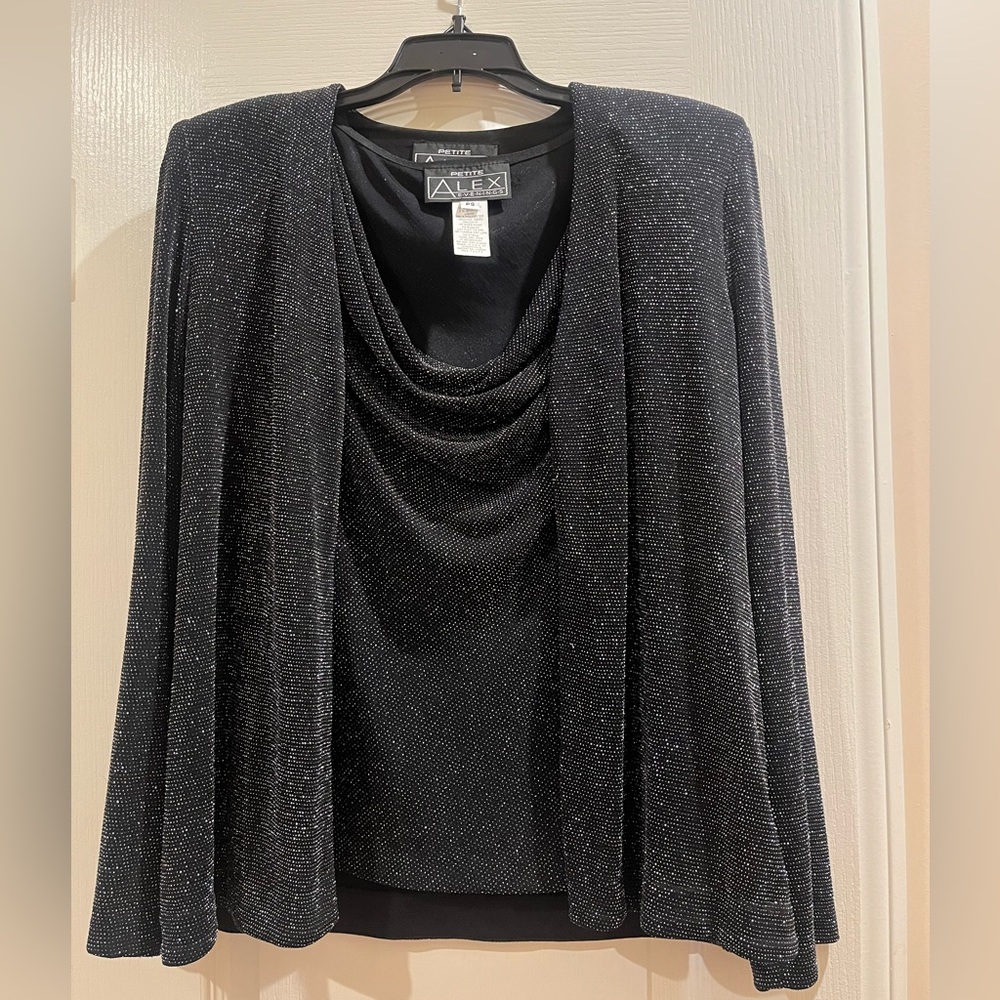 Alex Evenings Vintage 2-piece party Top (Petite Small)